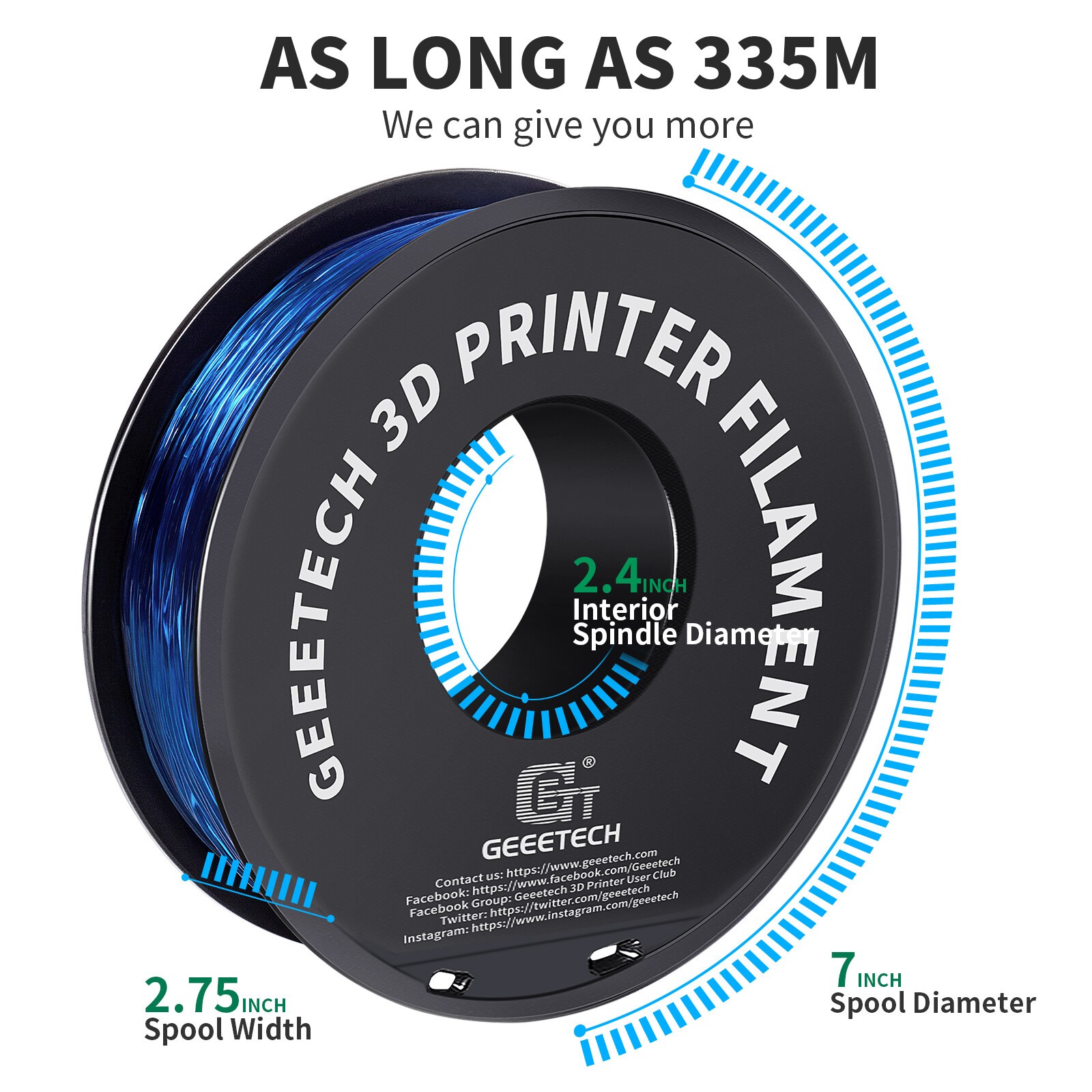 【Buy 6 Get 4 Free,Add 10】1KG/Roll GEEETECH 3D Printer Filament TPU 1.75MM 95A US