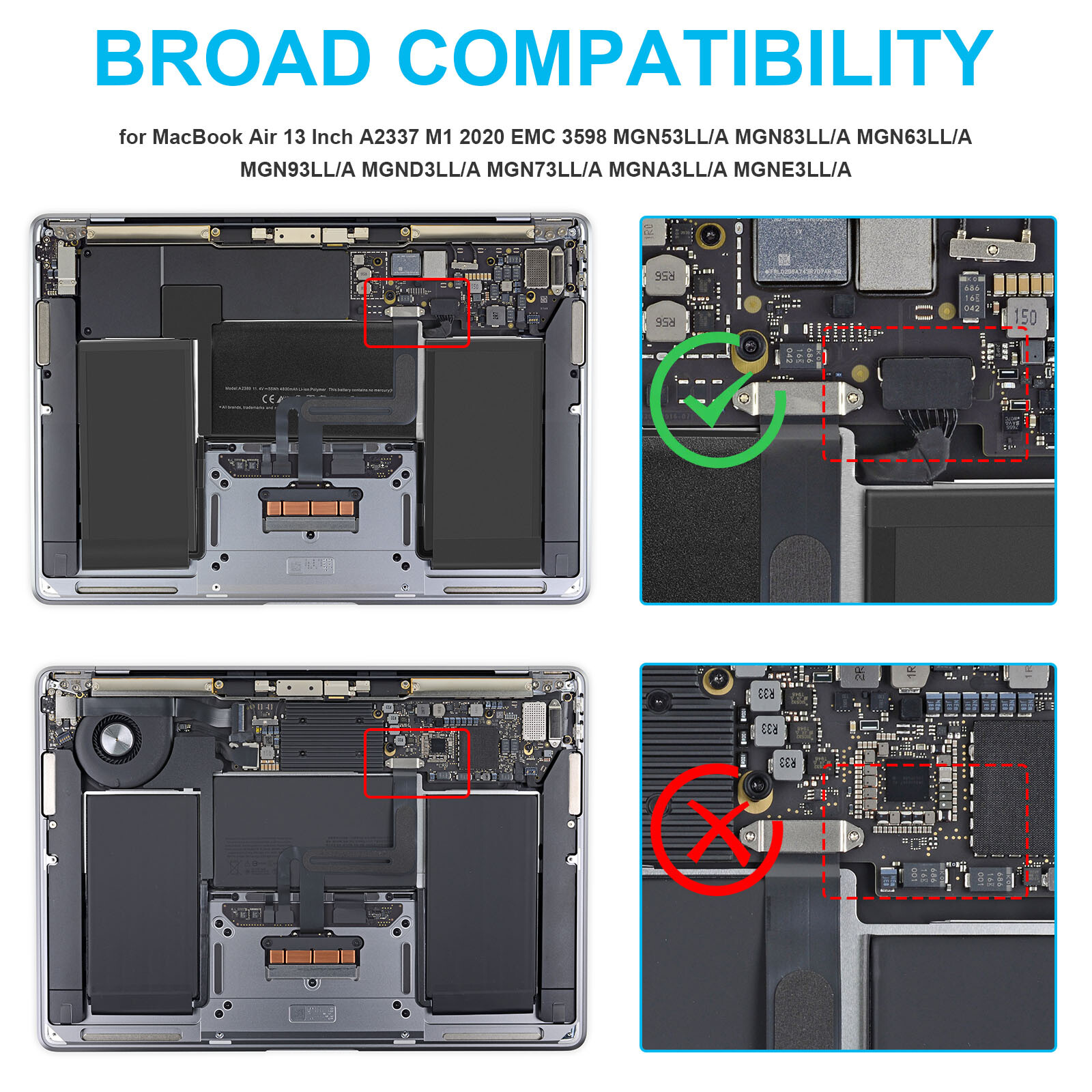 ✅A2337 Macbook Air Battery A2389 Battery Replacement for Macbook Air 13-Inch M1✅