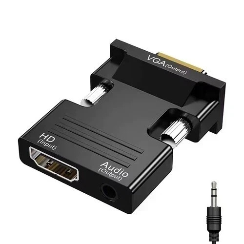 HDMI Female to VGA Male Converter with Audio Adapter for PC Laptop Xbox Monitor