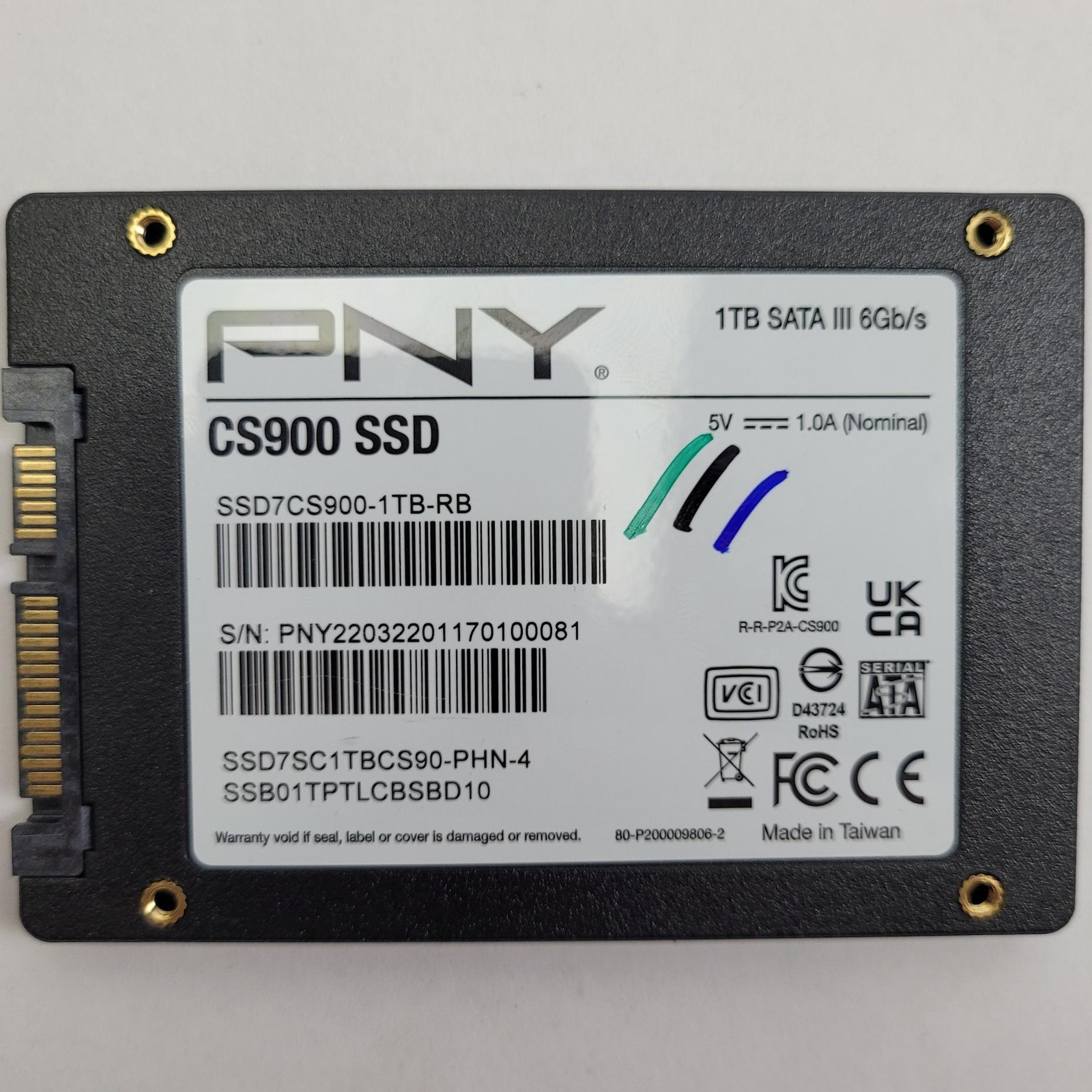 PNY CS900 1TB 2.5″ SATA III Internal SSD | Grade A | 15659bd