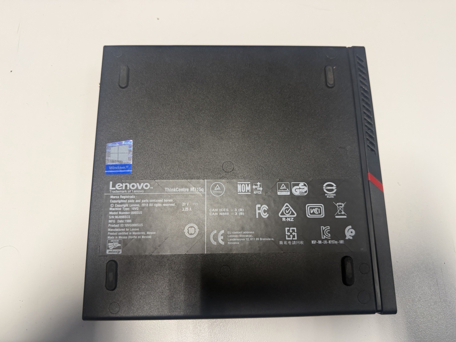 Lenovo ThinkCentre M715q Mini PC | AMD Ryzen 5 PRO 2400 | 8GB RAM | 500GB HDD