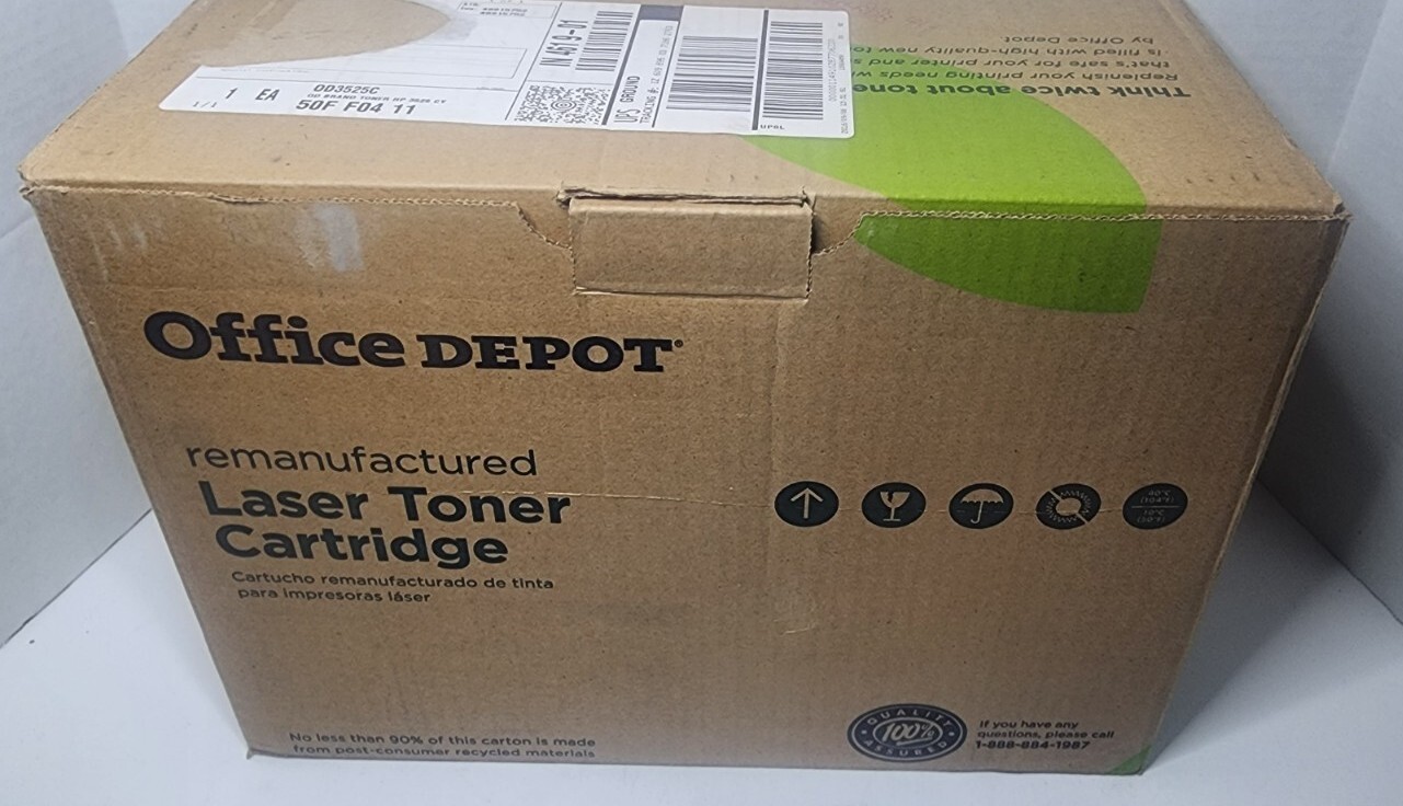 Office Depot Brand OD3525C HP CE251A Cyan Toner Cartridge NEW