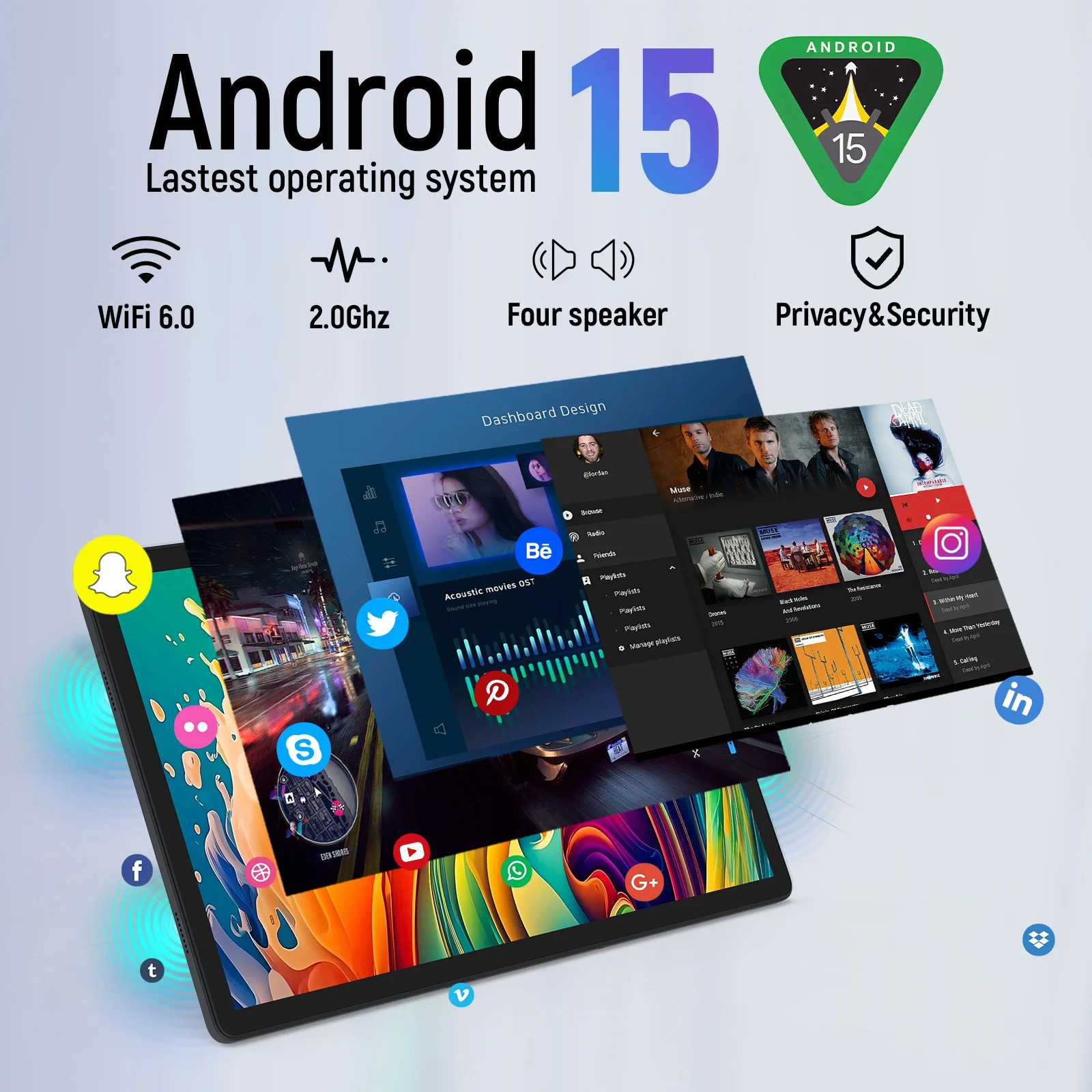 14 inch Tablet Android 15 Tablet 30GB RAM 256GB ROM 10000mAh Battery Dual Camera