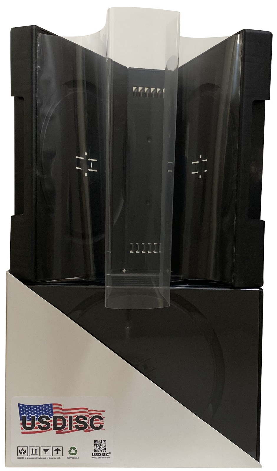 USDISC DVD Cases Chubby 45mm Economy, Quattuordecuple 14 Disc (Black) Lot