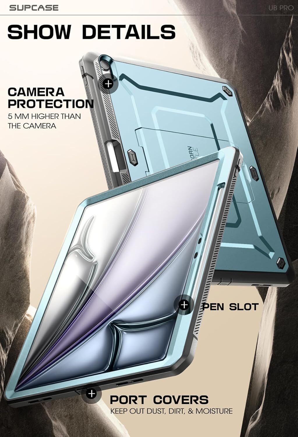 SUPCASE DualLayer Case for Apple iPad Air 13″ 2024 MilitaryGrade ProtectionCover