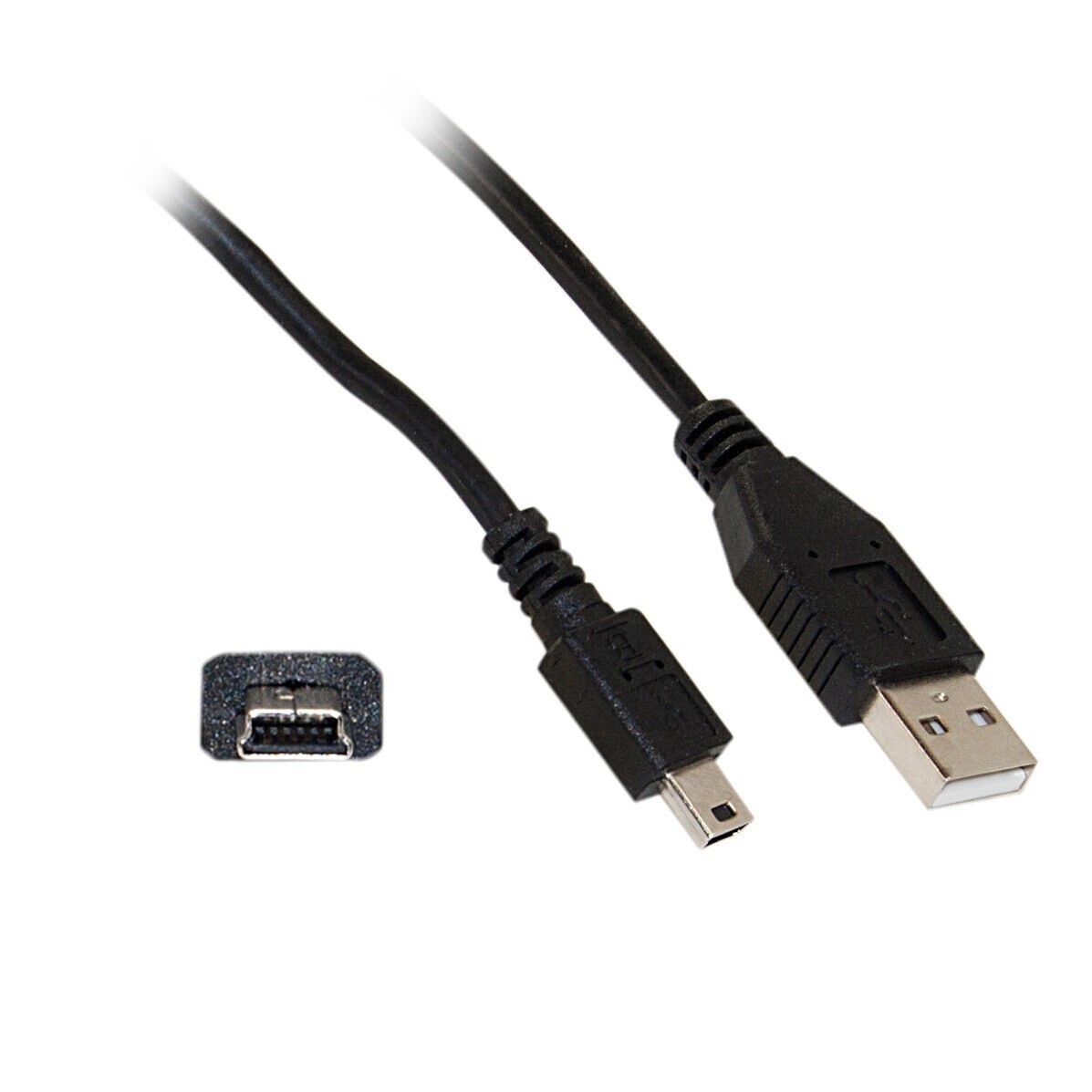 3ft Mini USB 2.0 Cable Black Type A Male to 5 Pin Mini-B Male 10UM-02101BK