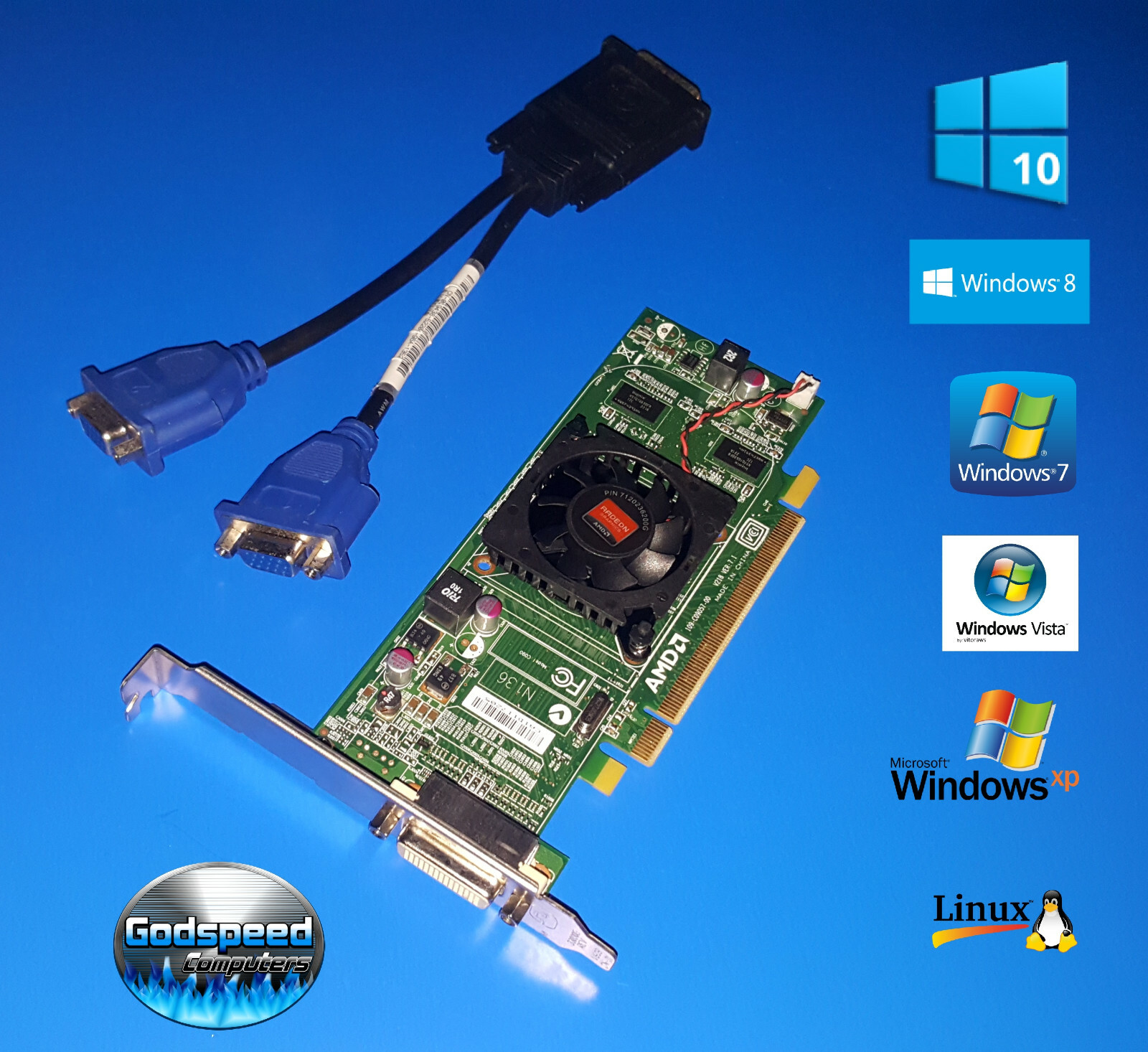 HP Pavilion a1310cl a1310n a1314n a1317cl a1318cl Dual VGA Monitor Video Card