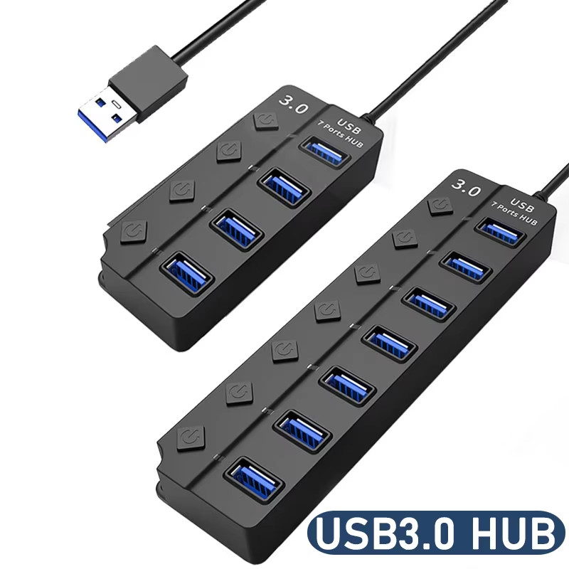 USB 3.0 Power Adapter 4/7 Port Multi USB Splitter Hub USB Hub 2.0 USB Multiple E