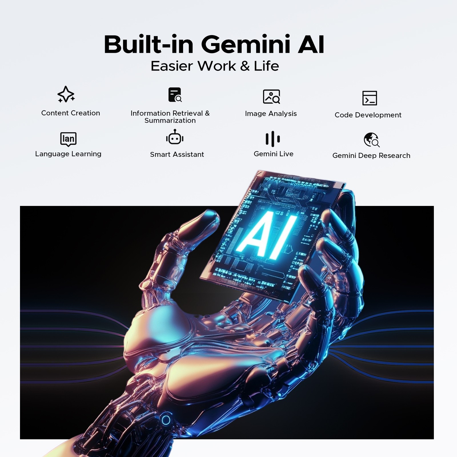 DOOGEE U13 Android Tablet with Gemini AI Android 16 Tablet 32GB+256GB 11000mAh