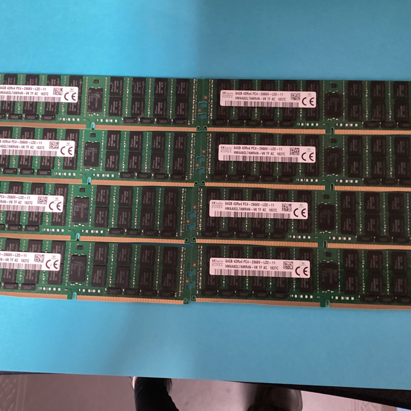 Lot of 8 SKHynix 64Gb 4DRx4 PC4-2666V-LD2-11 RAM HMAA8GL7AMR4N
