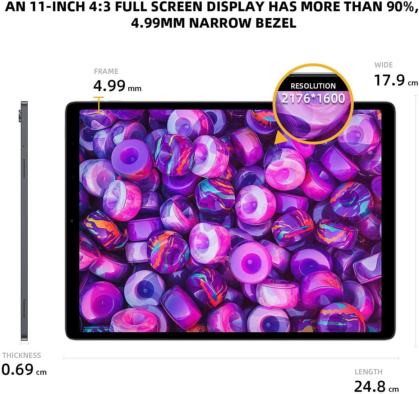 CHUWI 11in 2 in1 Android Tablet MT8183 Octa-Core 4+128G 13MP+8MP Dual Camera