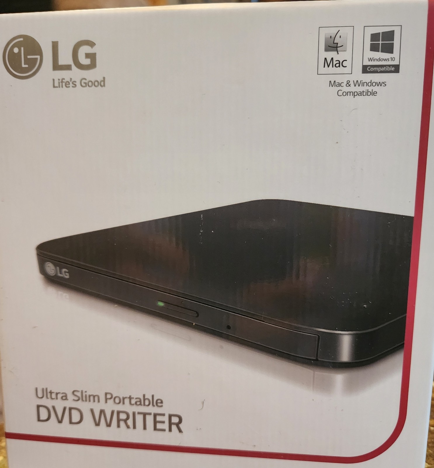 LG Ultra Slim Portable DVD Writer. Model SP80NB80 New Sealed In Original Box