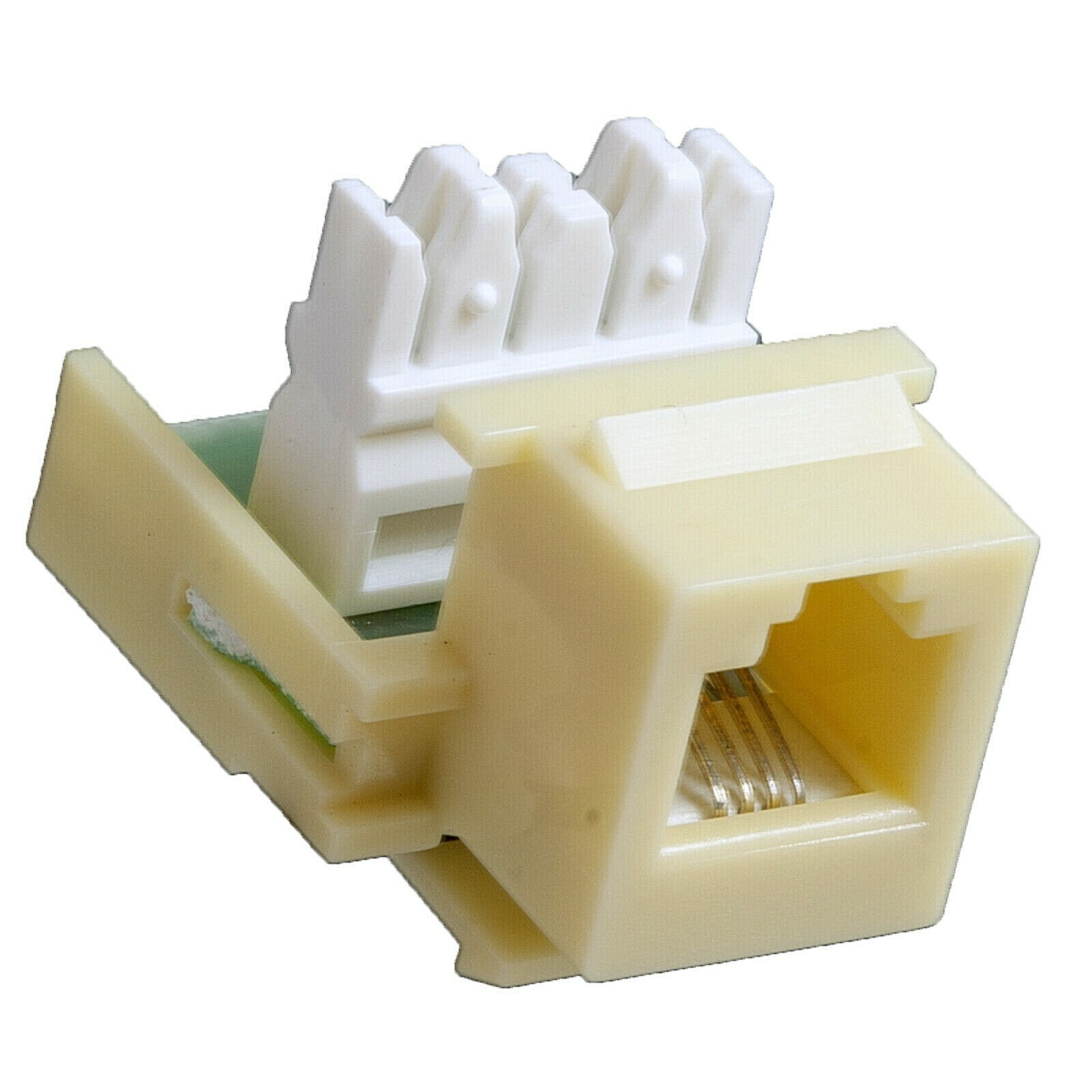 10- RJ11 Cat3 DSL/Phone Telephone Keystone Jack in Ivory