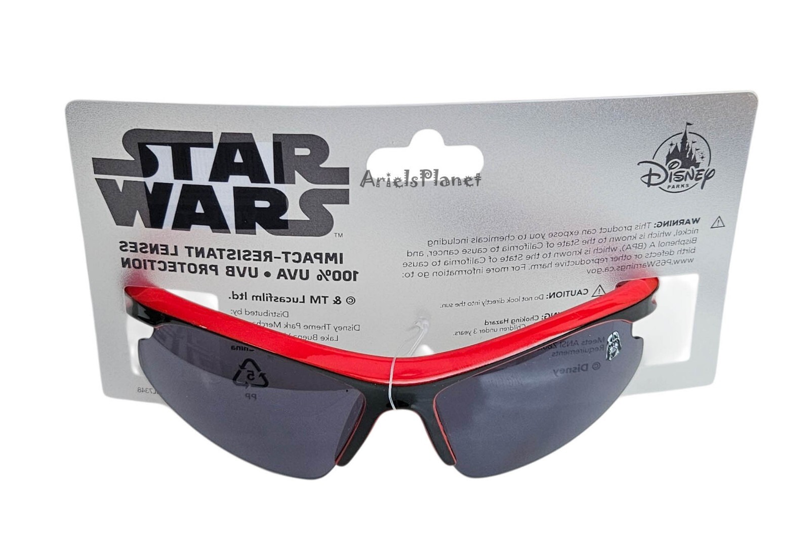 Disney Parks Star Wars Darth Vader Impact-Resistant 100% UVA UVB Kids Sunglasses
