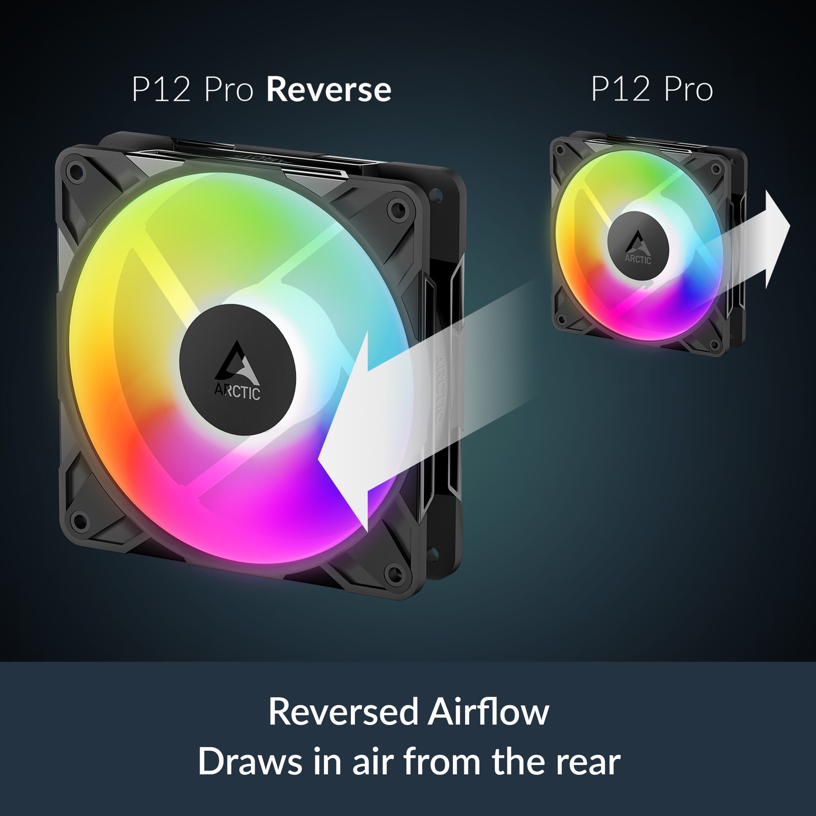 ARCTIC P12 Pro Reverse A-RGB Fan 120 mm PC Case Flow B-Stock
