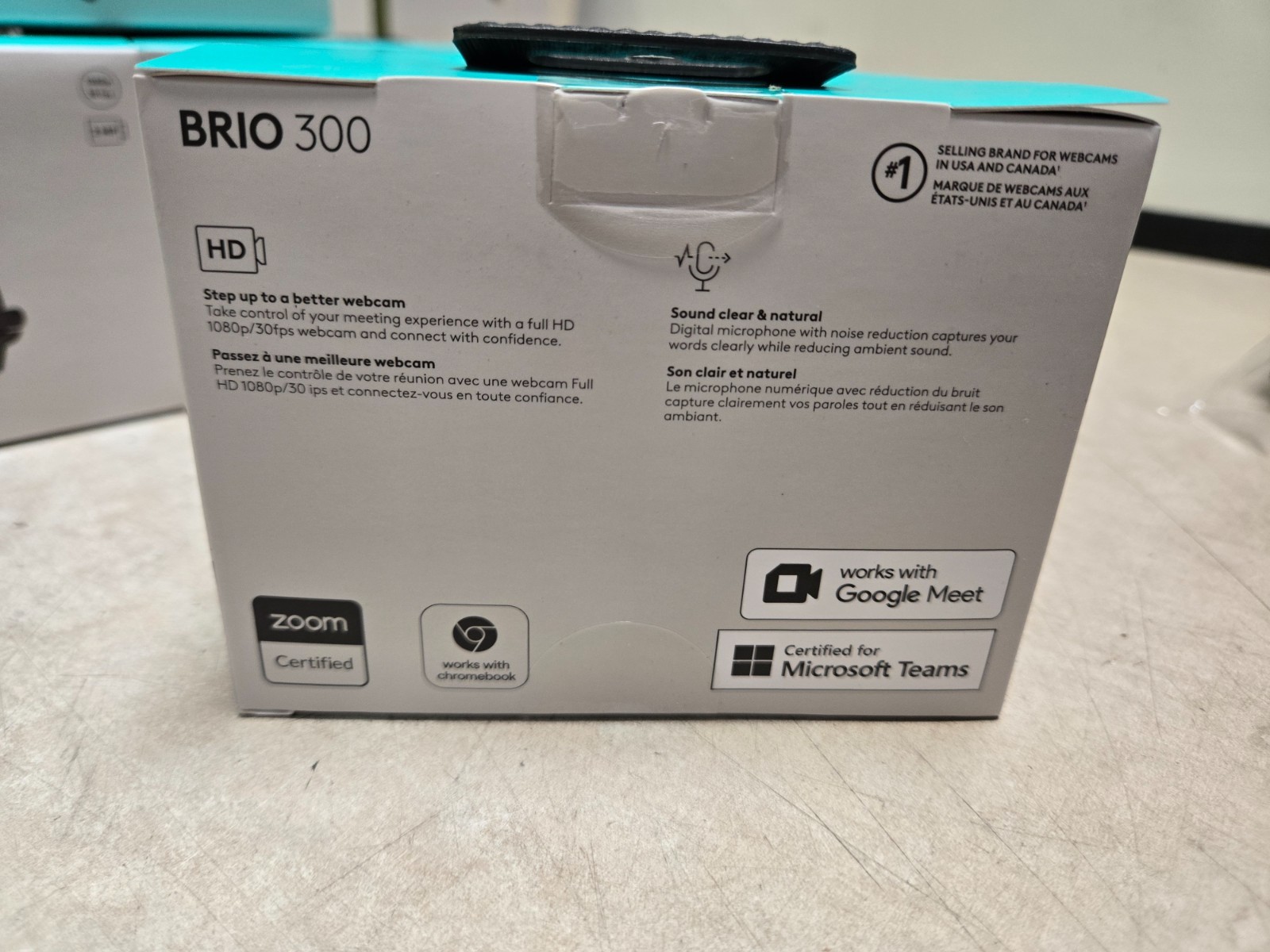 Authentic Logitech Brio 300 Full HD 1080p Webcam BLACK 960-001497 SEALED