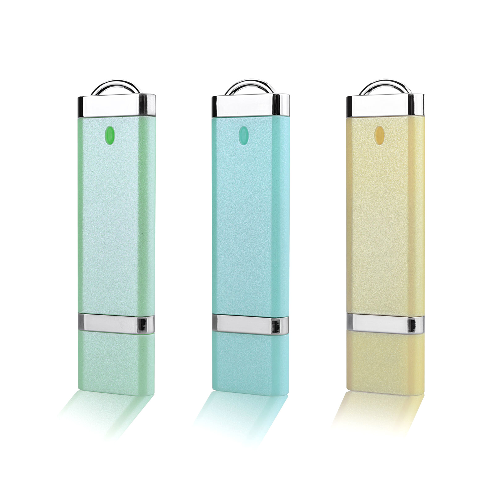 Mixed Color 3 Pack USB 2.0 32GB 64GB 3PCS Metal Flash Drive USB Memory Stick Pen