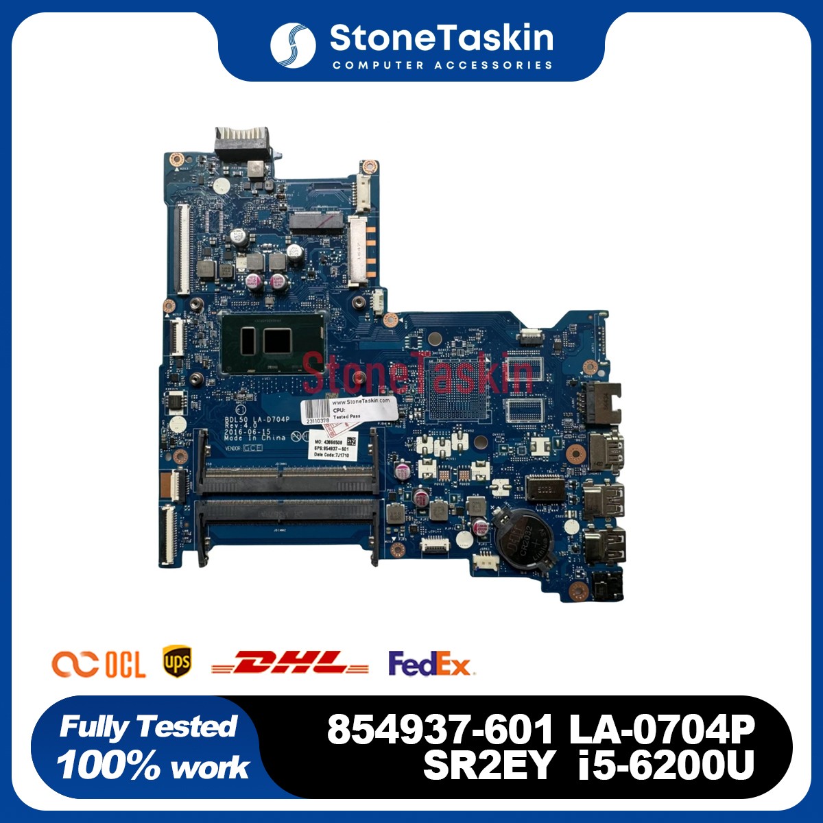 854934-601 854937-601 For HP Pavilion 15-AY MB CDL50 LA-D704P I5-6200U I7-6500U