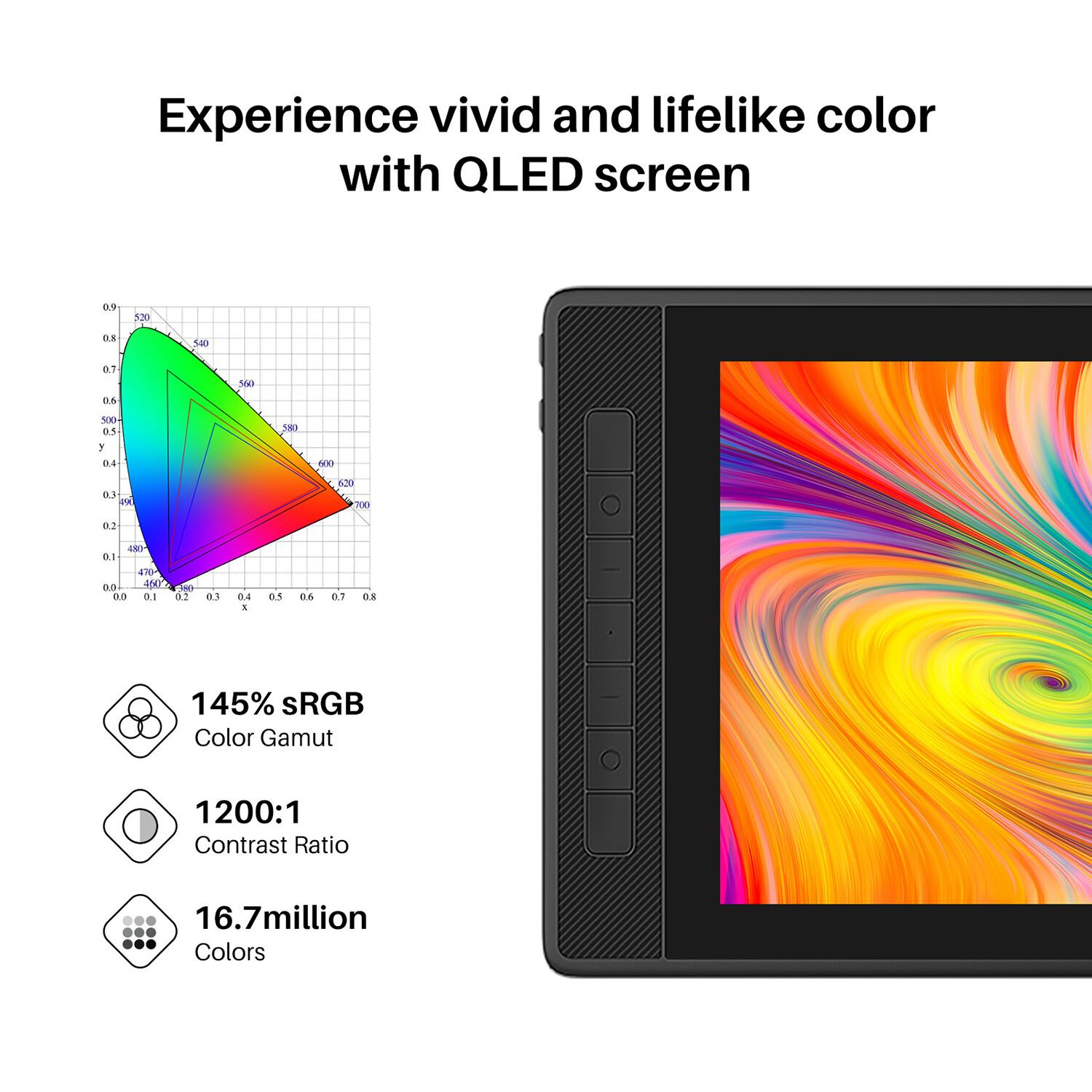 Huion KAMVAS PRO 13 2.5K Drawing Tablet Display QHD Pen Tech 3.0 Refurbished
