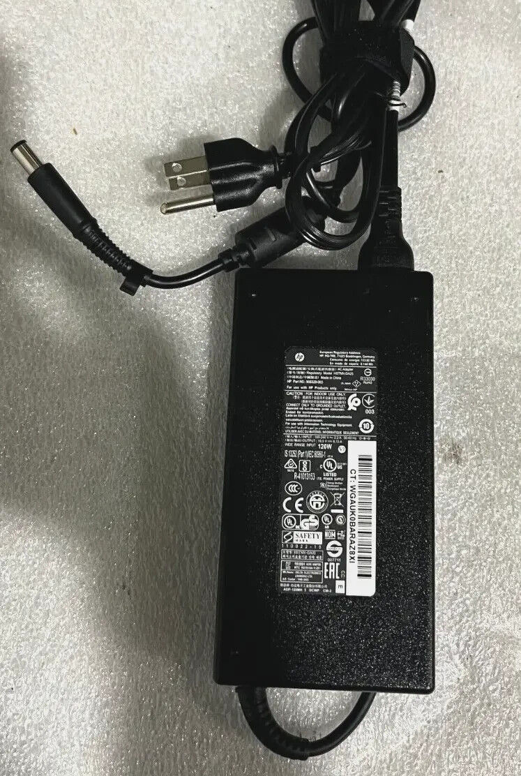 Genuine HP 19.5V 6.15A 120W Laptop Charger AC Adapter Power Supply w/ Power