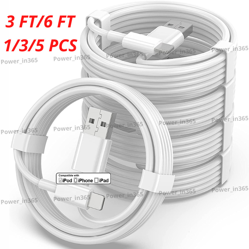 Wholesale Bulk 3Ft 6Ft USB Cable For iPhone XR SE 6 7 8 11 12 13 14 Charger Cord