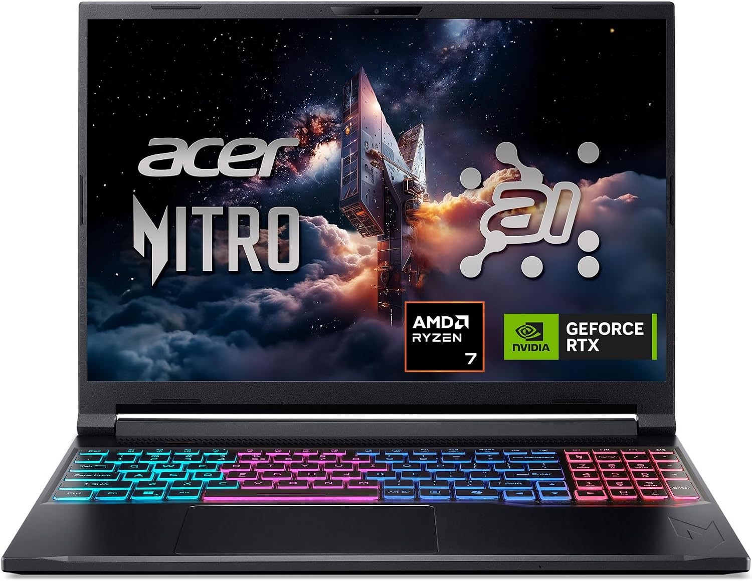 Acer Nitro V 16S 16″ AI Gaming AMD Ryzen 7 260 Processor RTX 5060 32GB DDR5 1TB