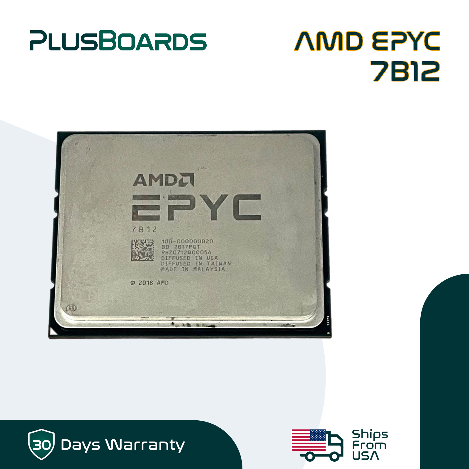 AMD EPYC 7B12 2.25GHz 64Cores SP3 256MB 240W SERVER CPU 100-000000020 Unlocked