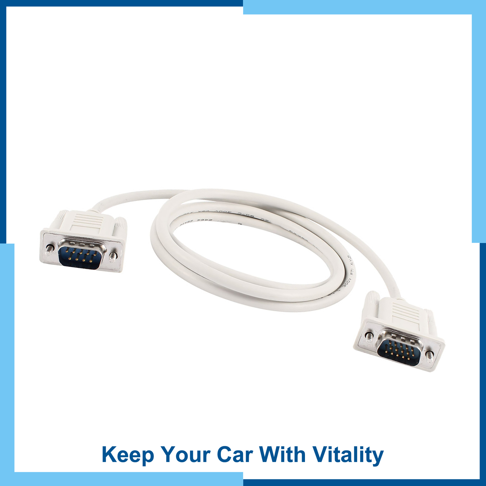 Pack1) 1.35M RS232 DB9 9 Pin Male to VGA 15 Pin Male Cable Computer Wire Adapter
