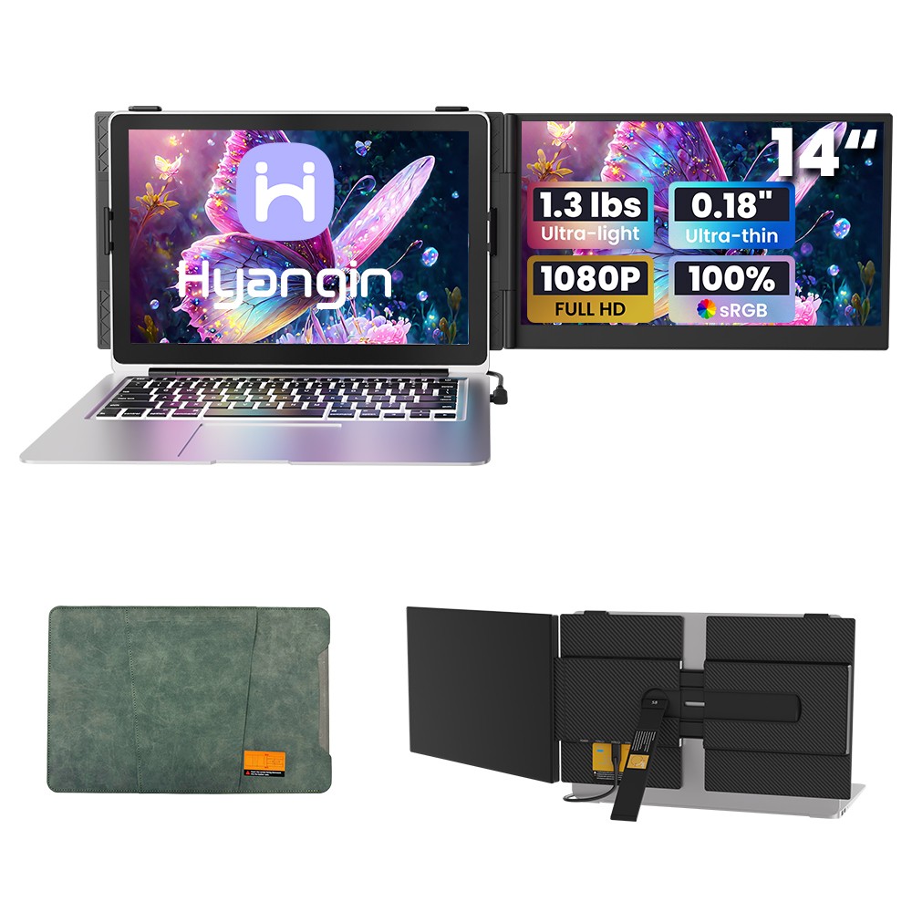 Hyangin S8 14″ Dual Triple Monitor Laptop Screen Extender Portable Ultra Slim