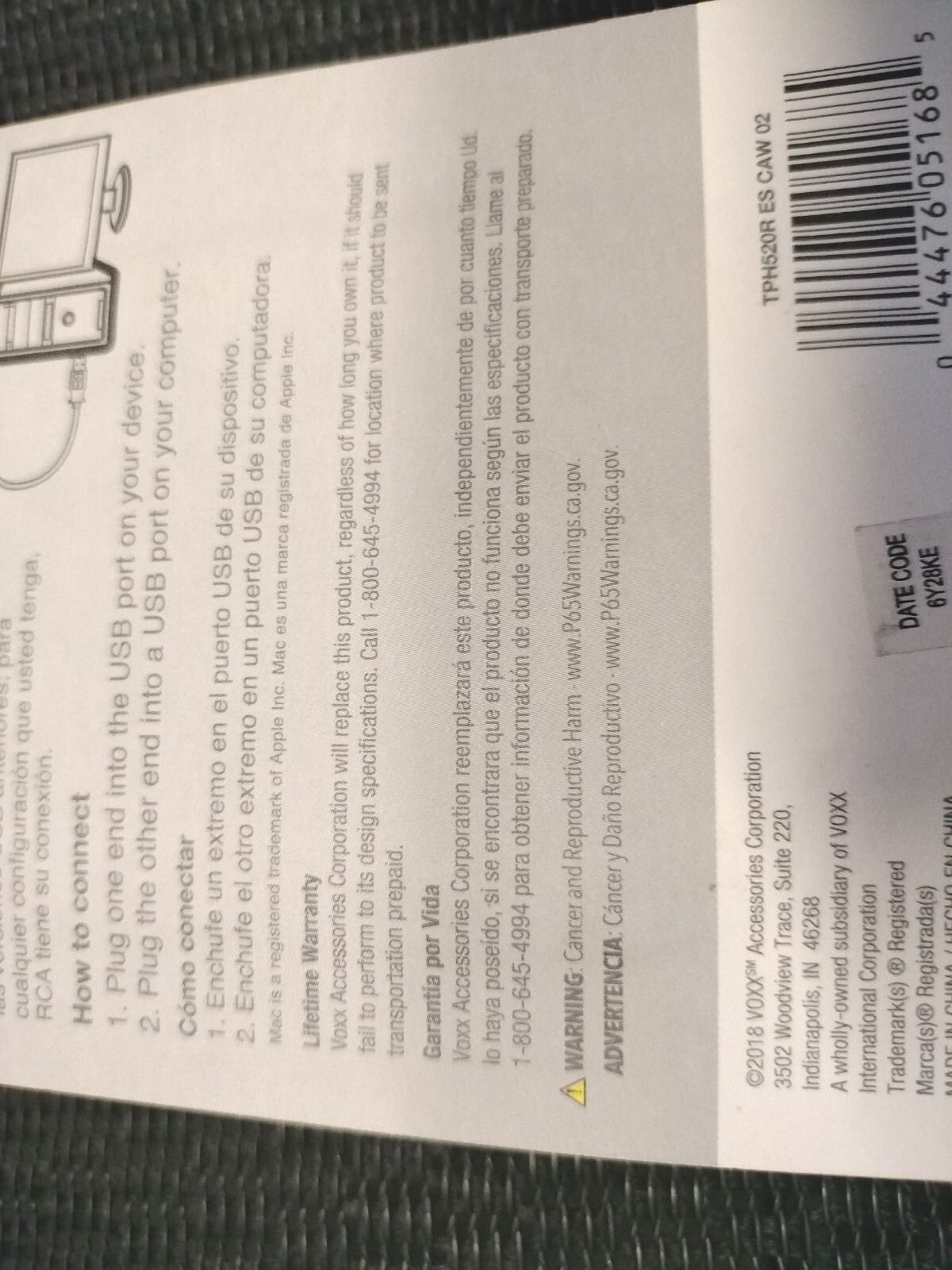 RCA Computer USB 2.0 A to B Cable 6-Feet (TPH520R)