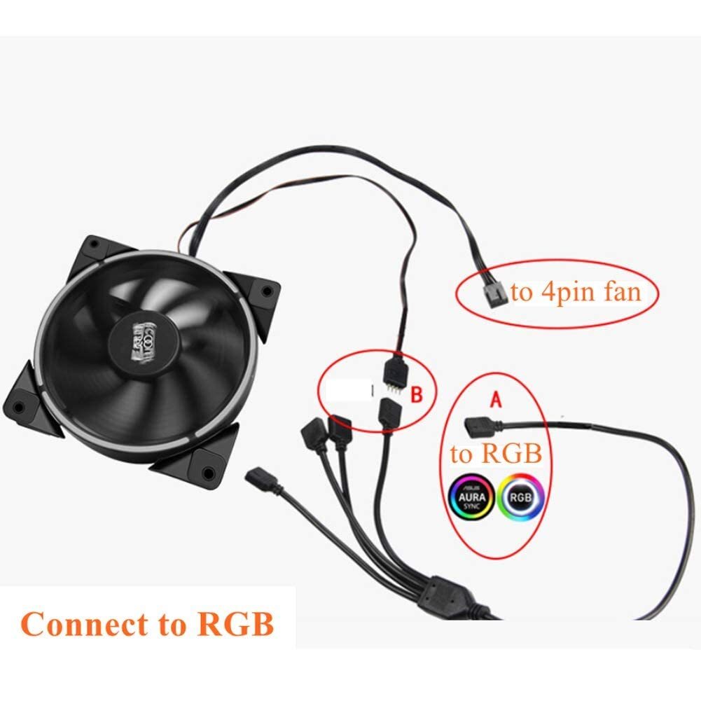 Computer Motherboard Extension Cable 5v Argb 3pin Connector Hub Rgb Interface Ex