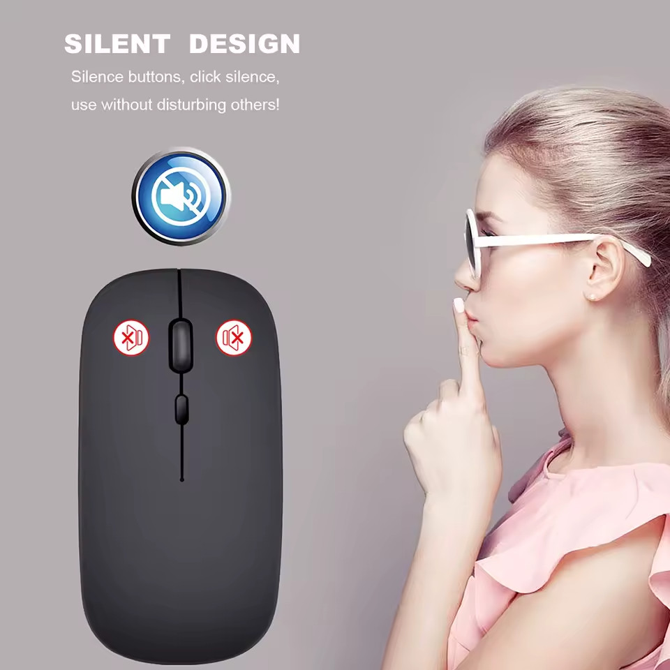 Slim Wireless Mouse 2.4GHz Optical Mice 1600DPI Ergonomic Mouse: New – Fast Ship