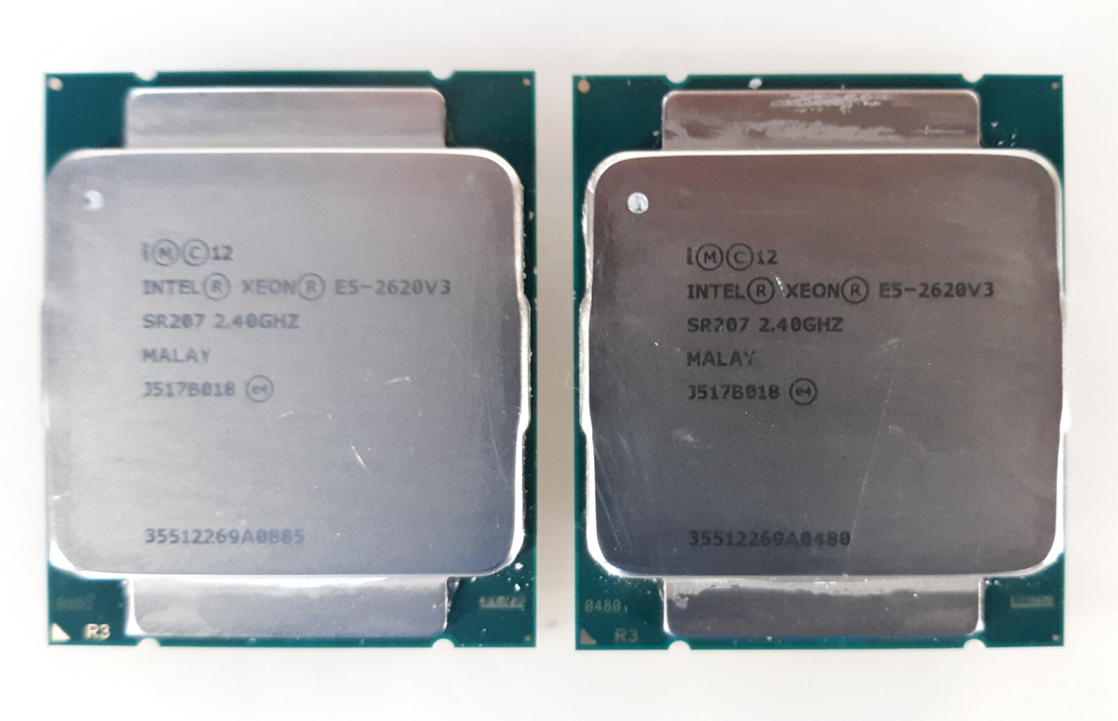 Pair of Intel Xeon E5-2620 V3 SR207 2.40GHz CPU Desktop Processor