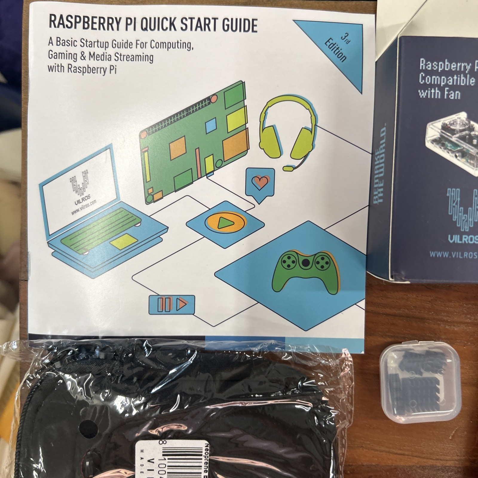 Raspberry QUICK START Pi 4 Model8gb kit no ram included see photos NEW
