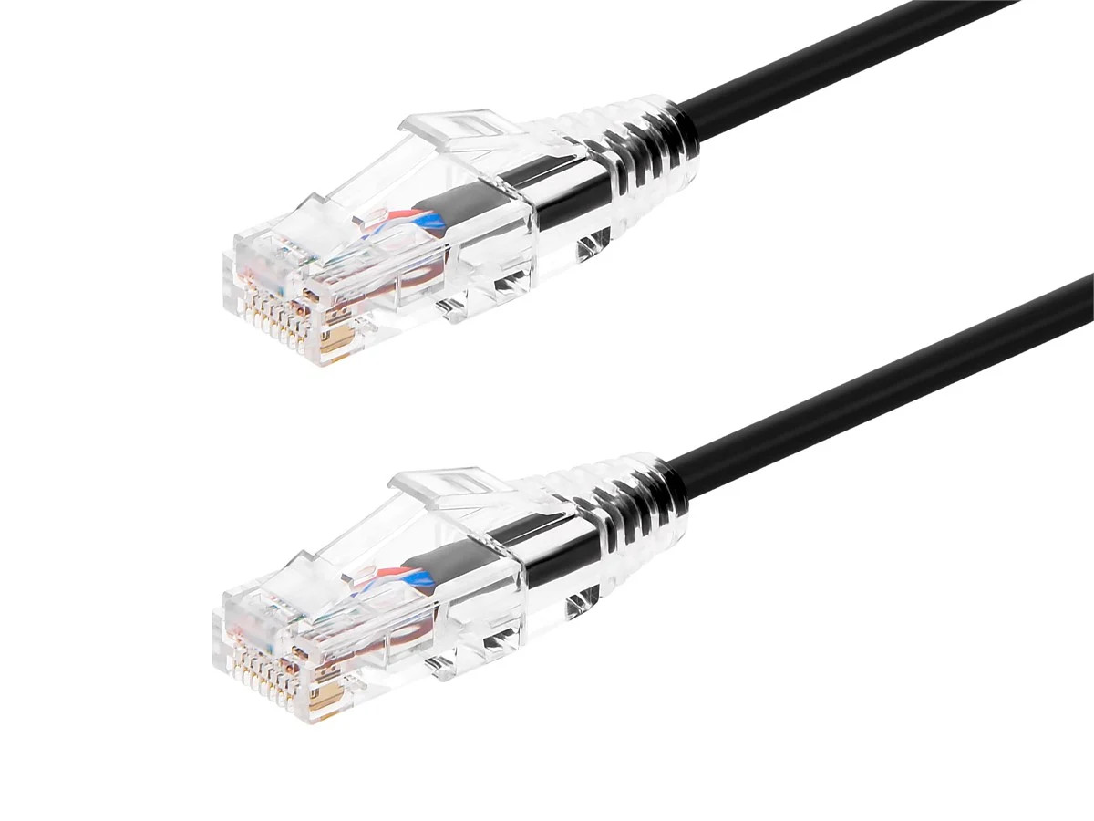 Monoprice Cat6 Ethernet Patch Cable – 5 feet – Black | Snagless RJ45 Stranded