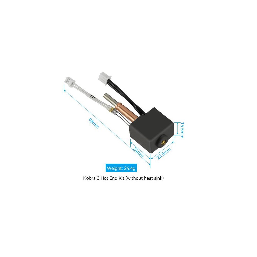 3D Printer For Anycubic Kobra 3 Hotend Kit Extruder 0.4mm Brass Nozzle 1/2PCS US