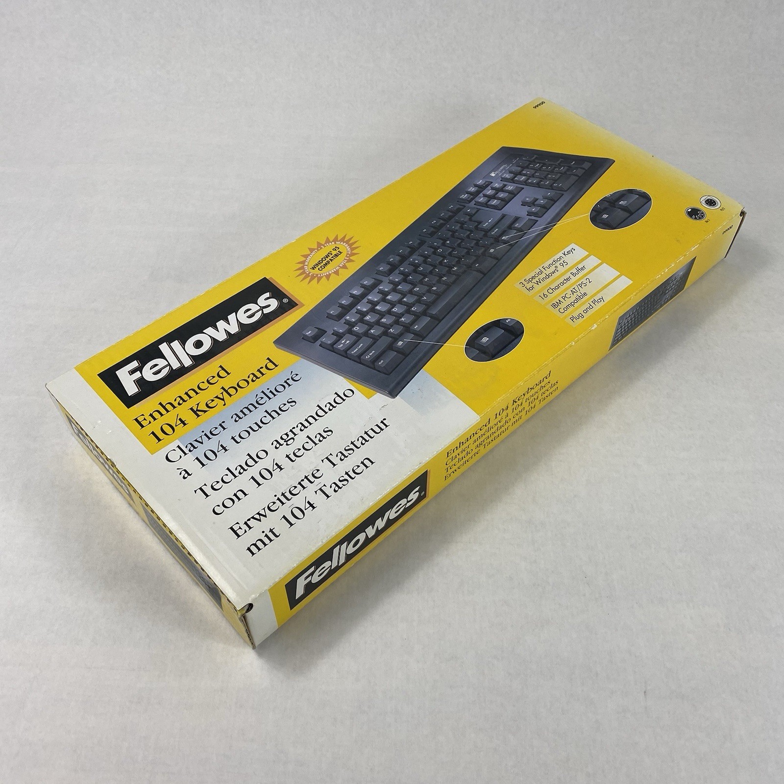 Fellowes 99900 Enhanced 104 Keyboard For Windows 95 – Open Box
