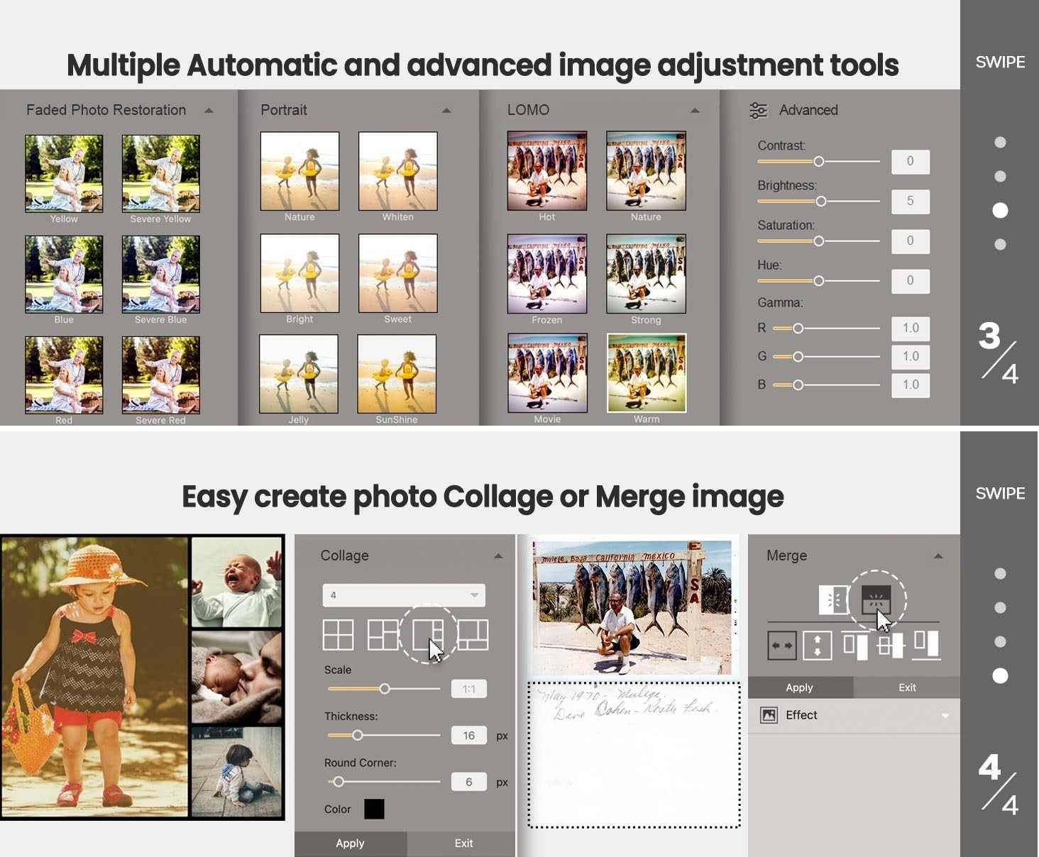 Photo Scanner ePhoto , Scans 4×6 inch Photos in 2 Seconds, Auto crop and desk…