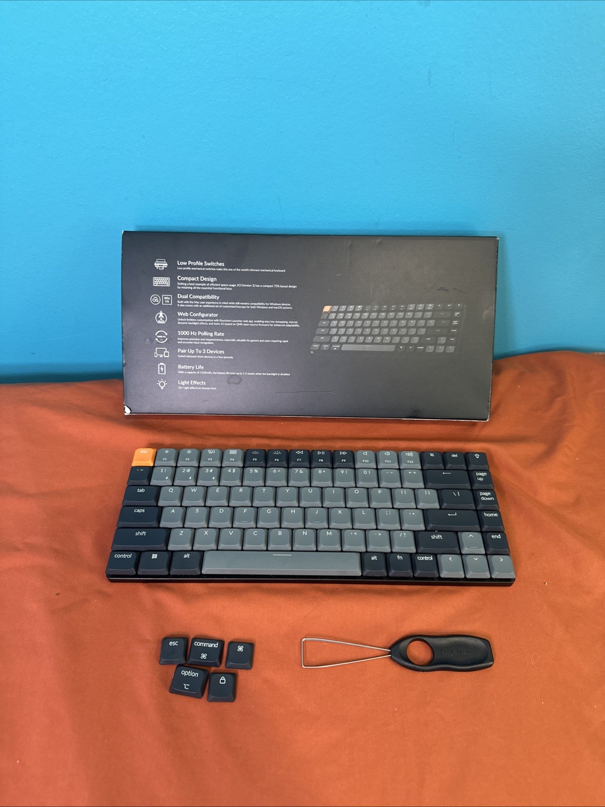 Keychron K3X-B4(V3) QMK Wireless Mechanical Keyboard RGB/Milk POM Banana Switch