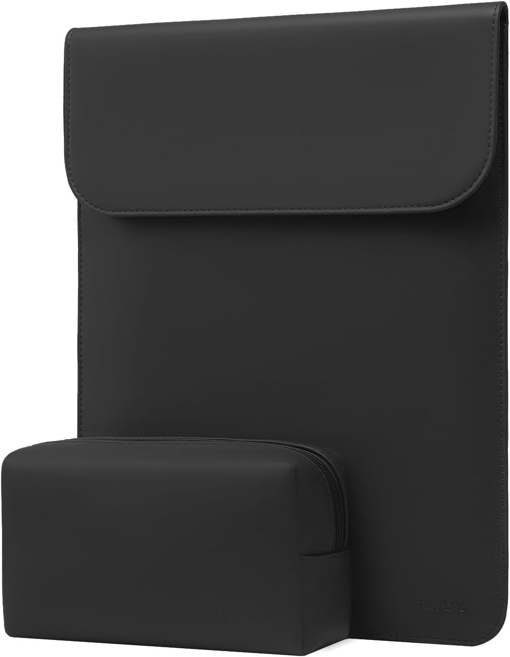 Black Faux Suede Laptop Sleeve for 13.3-Inch MacBook Neo 13