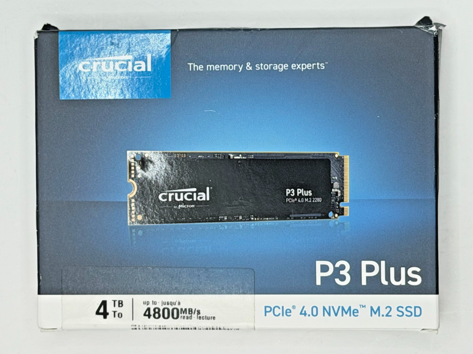 Crucial Technology P3 Plus 4TB PCIe 4.0 NVMe M.2 Solid State Drive – NEW OB