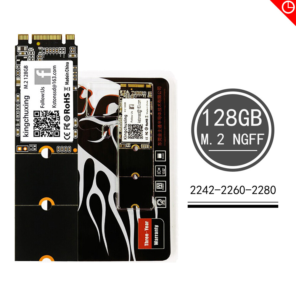 Kingchuxing 128GB M.2 M2 SATA NGFF SSD 2242 2260 2280 Solid State Hard Drives