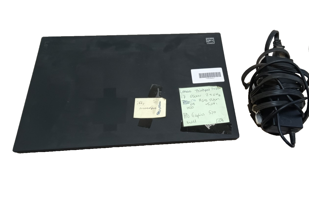 Lenovo ThinkPad T470s 14″ Core i7-6500U 2.6GHz 8GB RAM 1TB HDD reset Win11