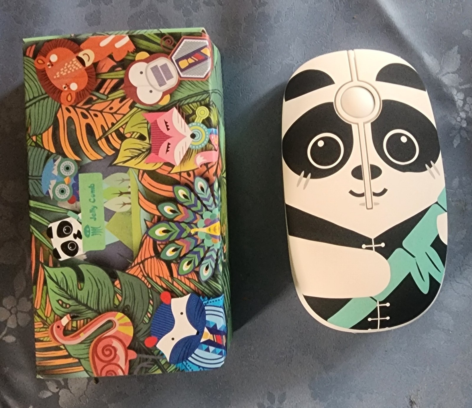 CUTE PANDA BEAR SLIM JELLY COMB WIRELESS MOUSE W BATTERY