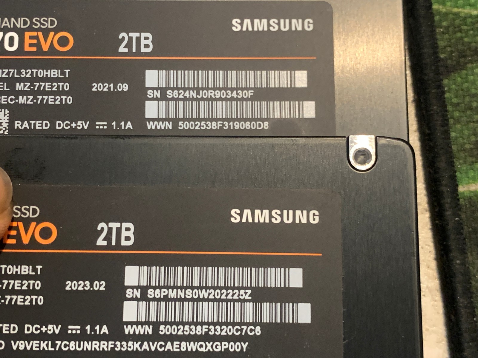 Samsung 870 EVO 2TB 2.5″ SATA III Internal SSD MZ-77E2T0 99-100% Health