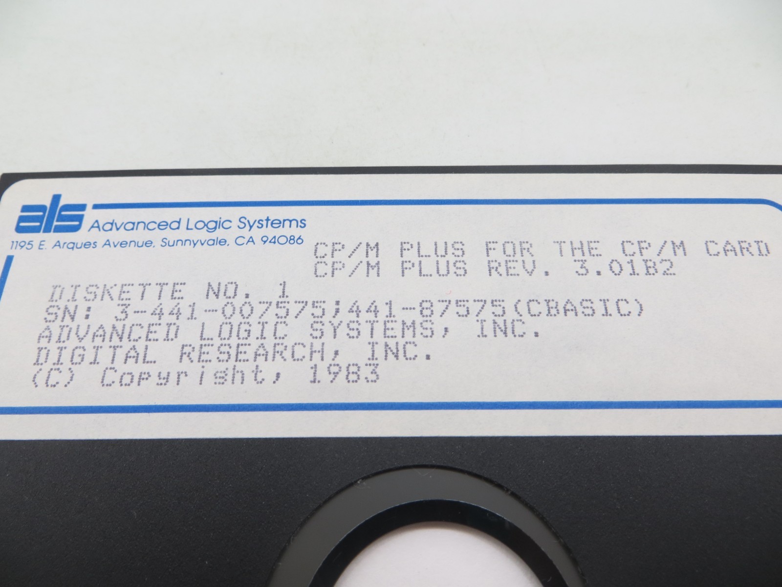 CP/M PLUS FOR THE CP/M CARD REV. 3.01B2 5.25″ Floppy Disks vtg 1983 Discs #4812
