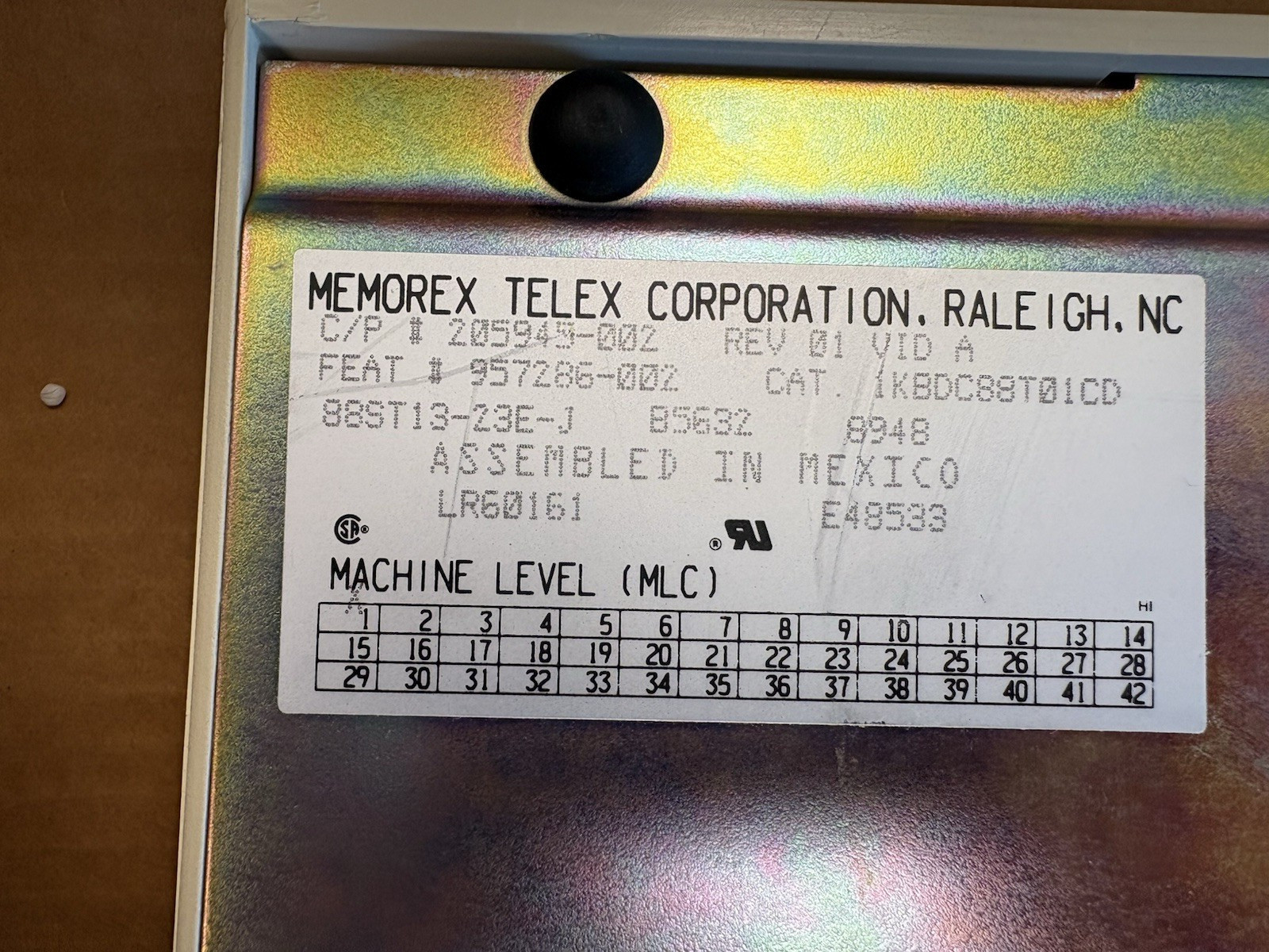New In Box Memorex Telex 122-Key Terminal Keyboard 957286-002