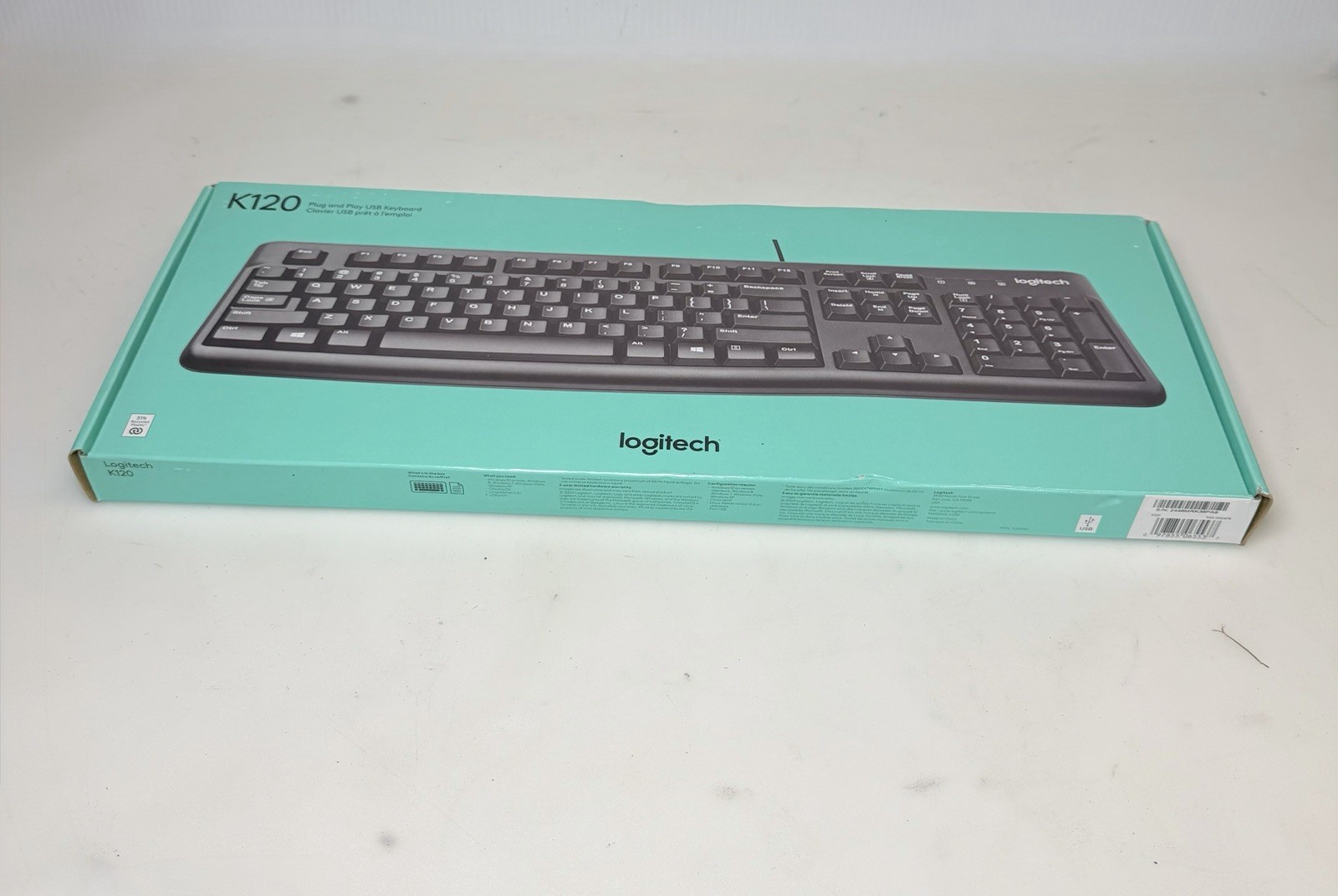 Logitech K120 Plug and Play USB Wired Keyboard Black 920-002478 New Sealed