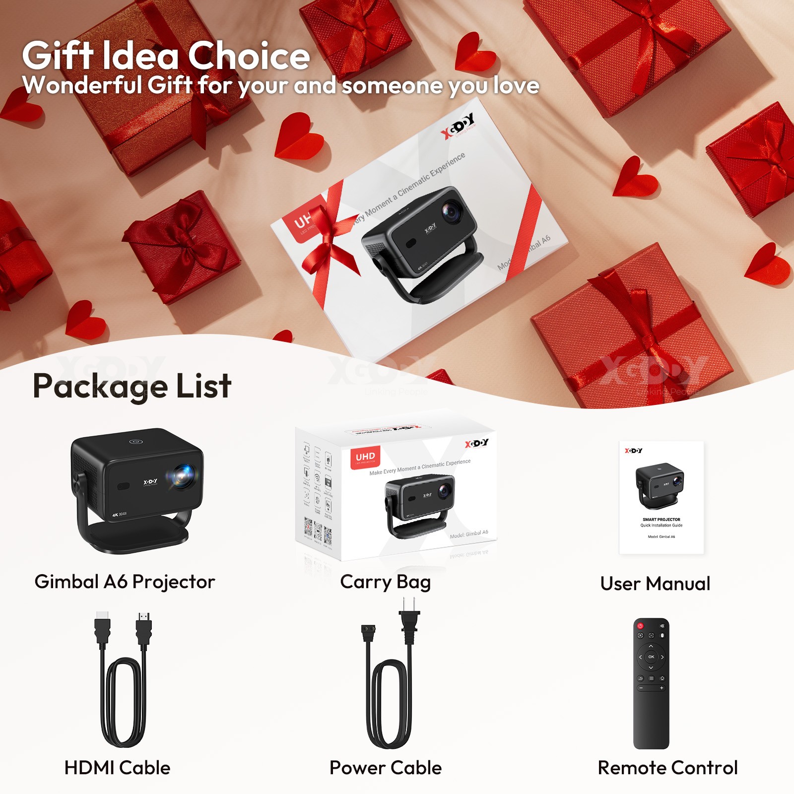 4K Mini Projector 10000 Lumen LED 1080P WiFi Bluetooth UHD Portable Home Theater
