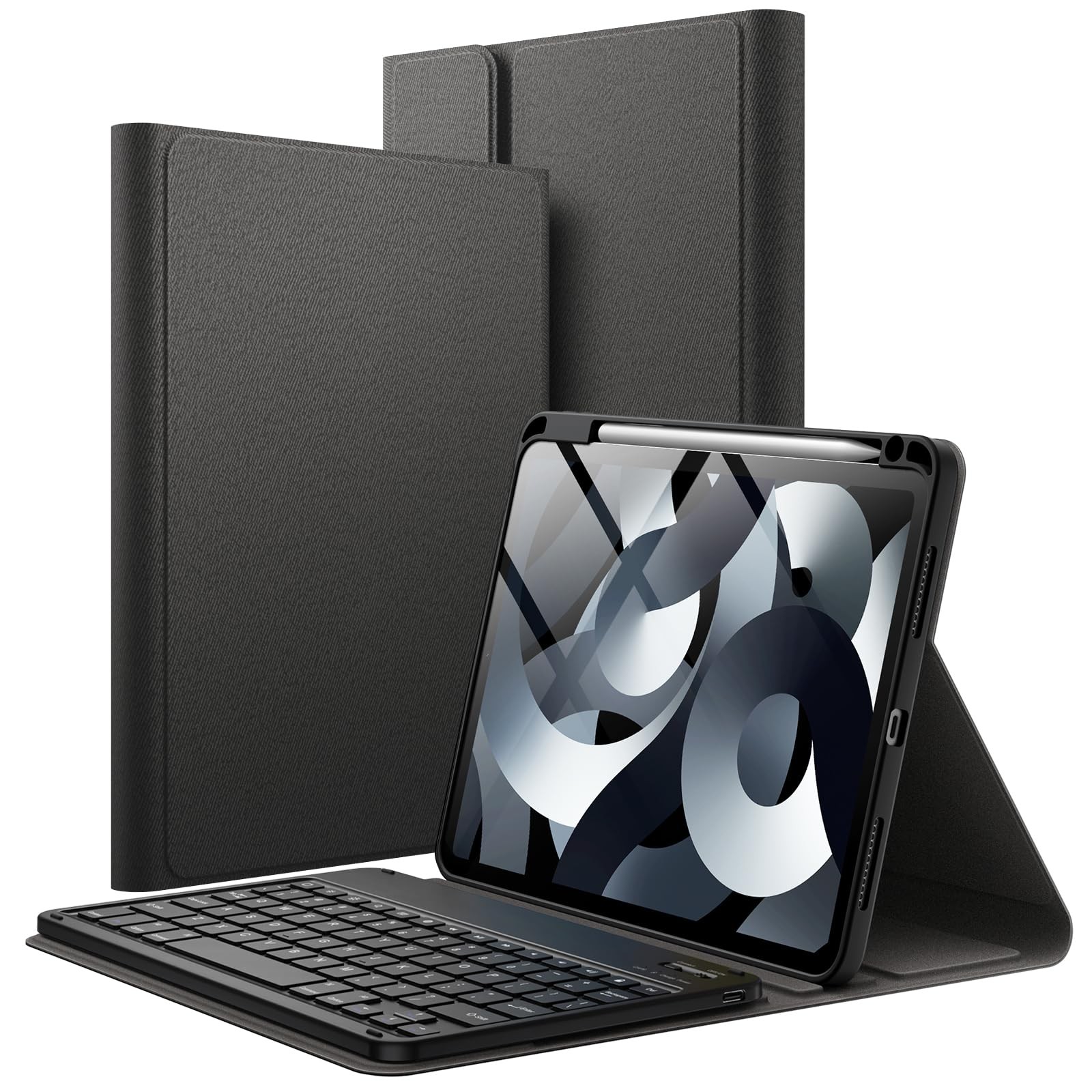 JETech Keyboard Case iPad Air 11-Inch M4/M3/M2 2024/2025/2026 Black